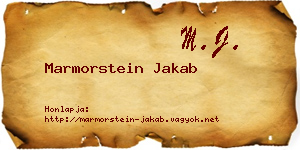 Marmorstein Jakab névjegykártya